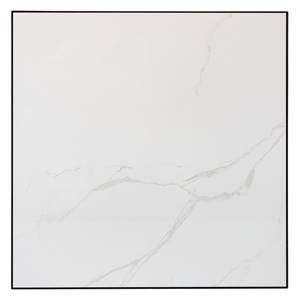 Bout de canapé Nolla Imitation marbre blanc / Noir