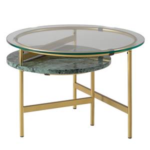 Table basse Plov Marbre / Métal - Imitation marbre vert / Doré