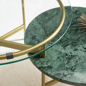 Table basse Plov Marbre / Métal - Imitation marbre vert / Doré