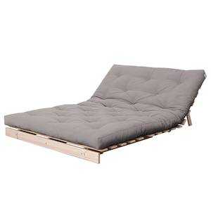 Schlafsofa Roots 140 I Baumwolle - Grau - Beige