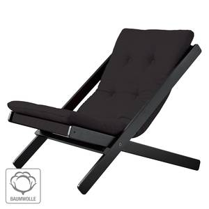 Klapfauteuil Boogie geweven stof - Zwart