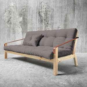 Schlafsofa Poetry Webstoff - Dunkelgrau - Beige