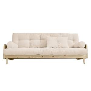 Schlafsofa Indie Webstoff - Creme - Beige