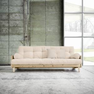 Schlafsofa Indie Webstoff - Creme - Beige