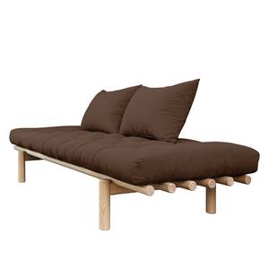 Canapé convertible Pace Tissu - Marron - Beige