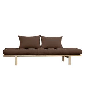 Slaapbank Pace geweven stof - Bruin - Beige