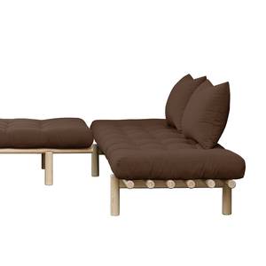 Canapé convertible Pace Tissu - Marron - Beige