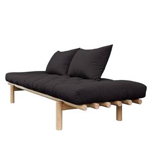 Schlafsofa Pace Webstoff - Schwarz - Beige