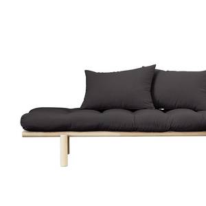 Schlafsofa Pace Webstoff - Schwarz - Beige