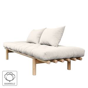 Schlafsofa Pace Webstoff - Weiß - Beige