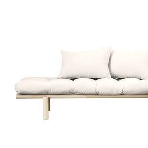 Schlafsofa Pace Webstoff - Weiß - Beige