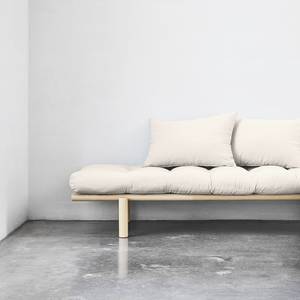 Schlafsofa Pace Webstoff - Weiß - Beige