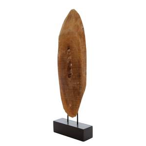 Sculptuur Log Slice Vertical mangohout - bruin/zwart