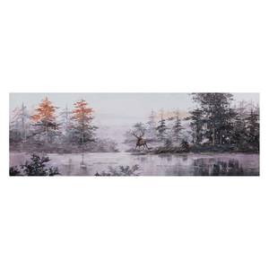 Tableau déco paysage avec Cerf Toile - Multicolore