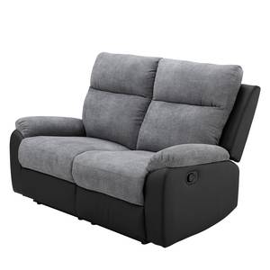 Relaxsofa Warmun (2-Sitzer) Kunstleder / Microfaser - Schwarz / Grau