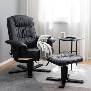 Relaxfauteuil Wesburn II echt leer/kunstleer - zwart