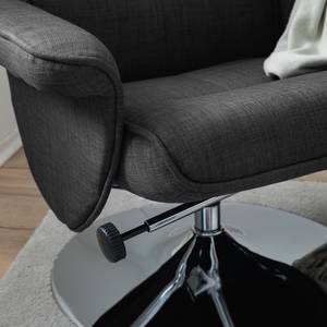 Relaxfauteuil Selfors II Vlakweefsel - Donkergrijs