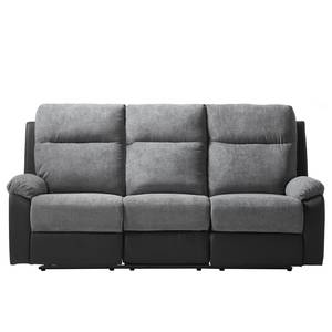 Canapé relax Warmun (3 places) Imitation cuir / Microfibre - Noir / Gris