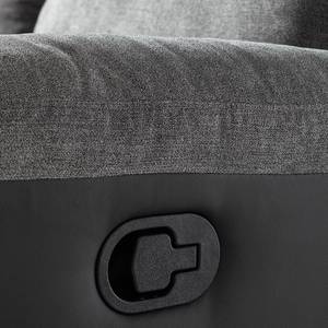 Canapé relax Warmun (3 places) Imitation cuir / Microfibre - Noir / Gris