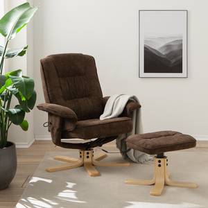 Fauteuil de relaxation Wesburn I Microfibre - Marron foncé