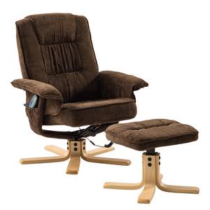 Fauteuil de relaxation Wesburn I Microfibre - Marron foncé