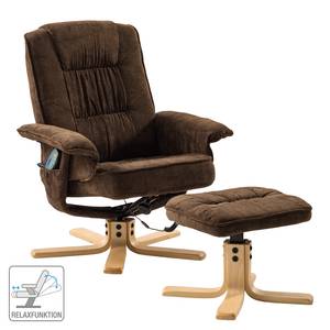 Fauteuil de relaxation Wesburn I Microfibre - Marron foncé