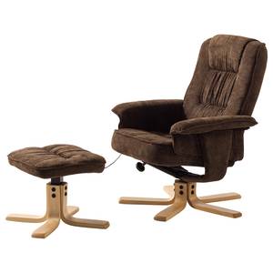 Fauteuil de relaxation Wesburn I Microfibre - Marron foncé