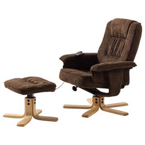 Relaxfauteuil Wesburn I microvezel - donkerbruin