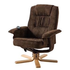 Relaxfauteuil Wesburn I microvezel - donkerbruin