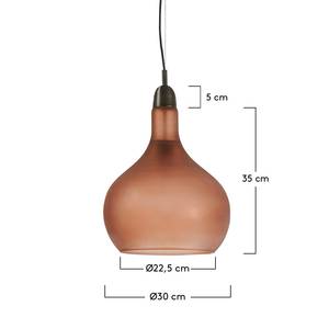 Pendelleuchte Wolen Metall / Glas - 1-flammig - Braun