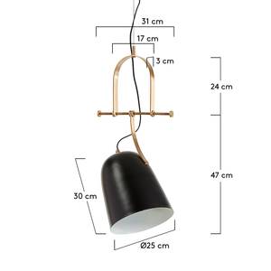 Hanglamp Zico I Staal - 1 lichtbron