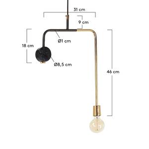 Pendelleuchte Wick III Messing / Marmor - 1-flammig