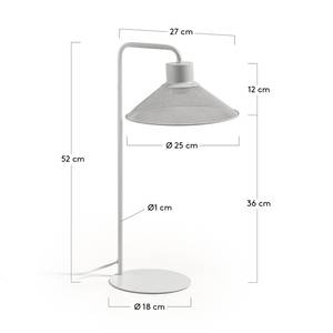 Lampe Mody Acier - 1 ampoule - Blanc