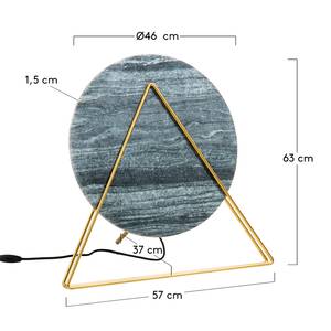 Tischleuchte Vasily Marmor / Stahl - 1-flammig - Grau Meliert