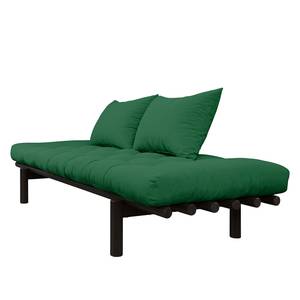 Canapé convertible Pace Tissu - Vert - Noir