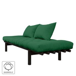 Canapé convertible Pace Tissu - Vert - Noir