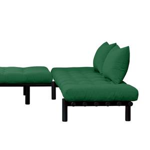 Canapé convertible Pace Tissu - Vert - Noir