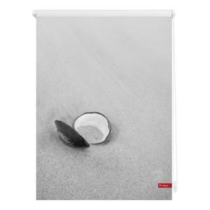 Klemmfix-Rollo Muschel Webstoff - Schwarz / Weiß - 45 x 150 cm