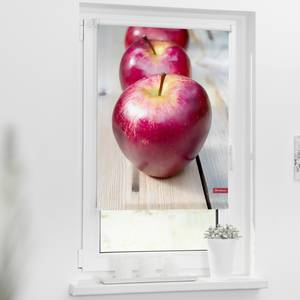 Store enrouleur pomme rouge Tissu - Rouge / Beige - 70 x 150 cm