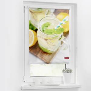 Store enrouleur Limo Tissu - Jaune / Vert - 80 x 150 cm