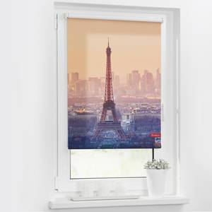 Klemfix-rolgordijn Eiffeltoren polyester - oranje - 120 x 150 cm