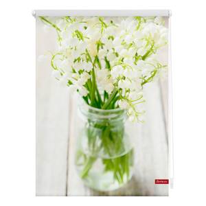 Store enrouleur Muguet Polyester - Blanc - 120 x 150 cm