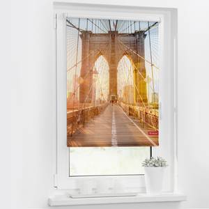 Klemfix-rolgordijn Brooklyn Bridge polyester - oranje - 120 x 150 cm