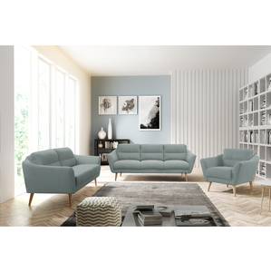 Sofa Lucinda I (3-Sitzer) Webstoff - Webstoff Hanabi: Stahlblau - Beige