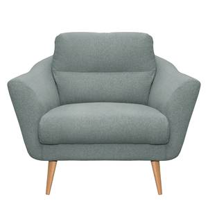 Fauteuil Lucinda geweven stof - Geweven stof Hanabi: Staalblauw - Beige