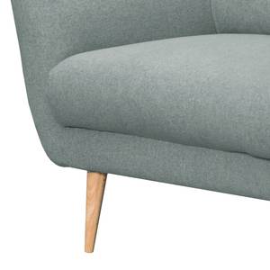 Fauteuil Lucinda geweven stof - Geweven stof Hanabi: Staalblauw - Beige