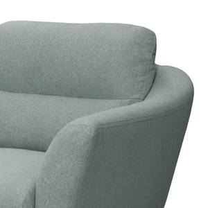 Fauteuil Lucinda geweven stof - Geweven stof Hanabi: Staalblauw - Beige