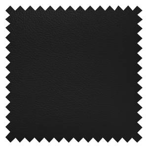 Canapé panoramique Monreale II Cuir véritable / Imitation cuir - Noir - Méridienne courte à gauche / longue à droite (vue de face) - Avec fonction couchage