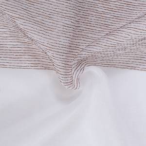 Vorhang Malva Kunstfaser - Weiß / Rosa - Weiß / Rosa