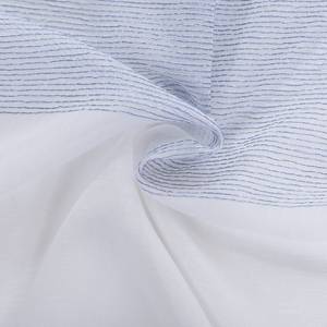 Vorhang Malva Kunstfaser - Weiß / Blau - Weiß / Blau